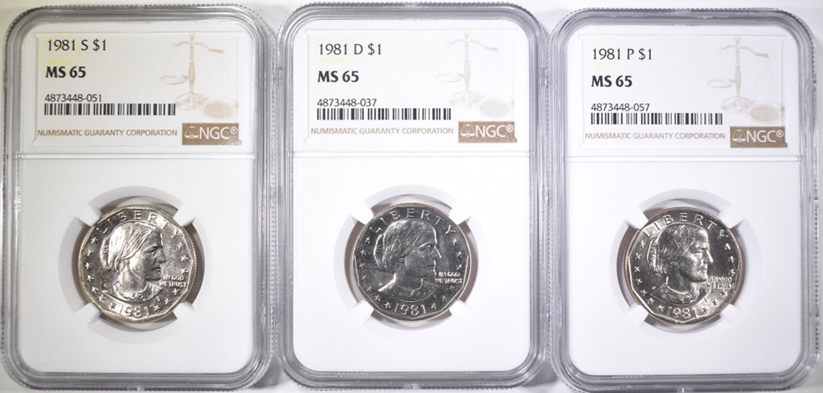 1981-P-D&S SUSAN B. ANTHONY DOLLARS, NGC MS-65 (1 of 2)