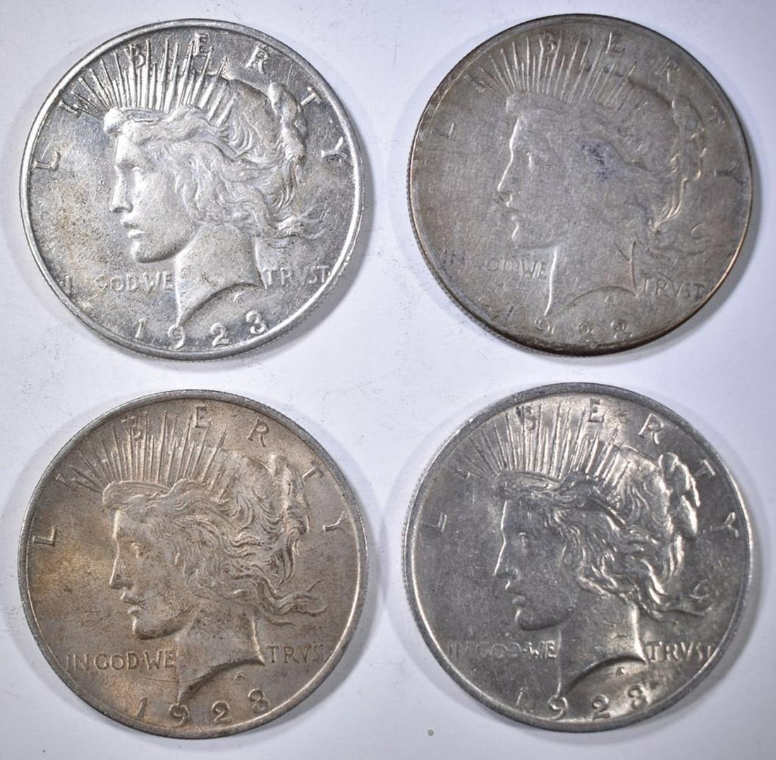 4-CIRC PEACE DOLLARS: (1 of 2)
