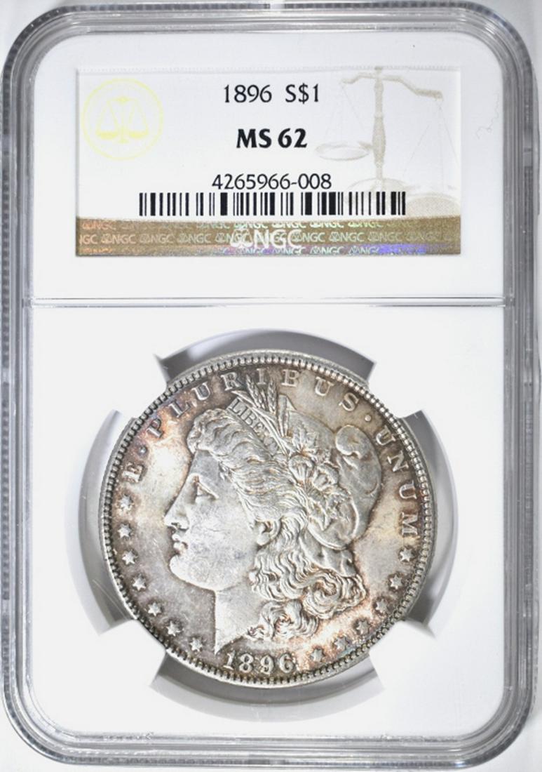 1896 MORGAN DOLLAR, NGC MS-62 (1 of 4)