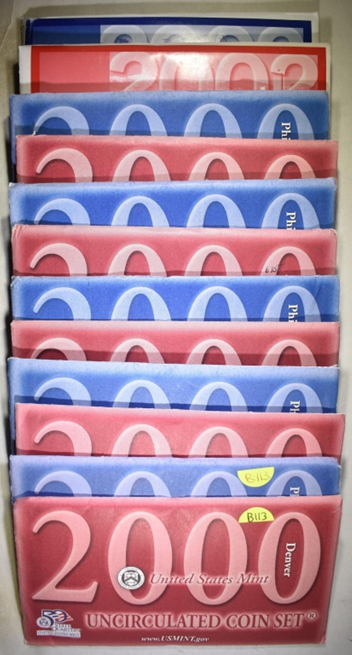 5-2000 & 1-2002 U.S. MINT UNC SETS ORIG PACKAGING (1 of 3)
