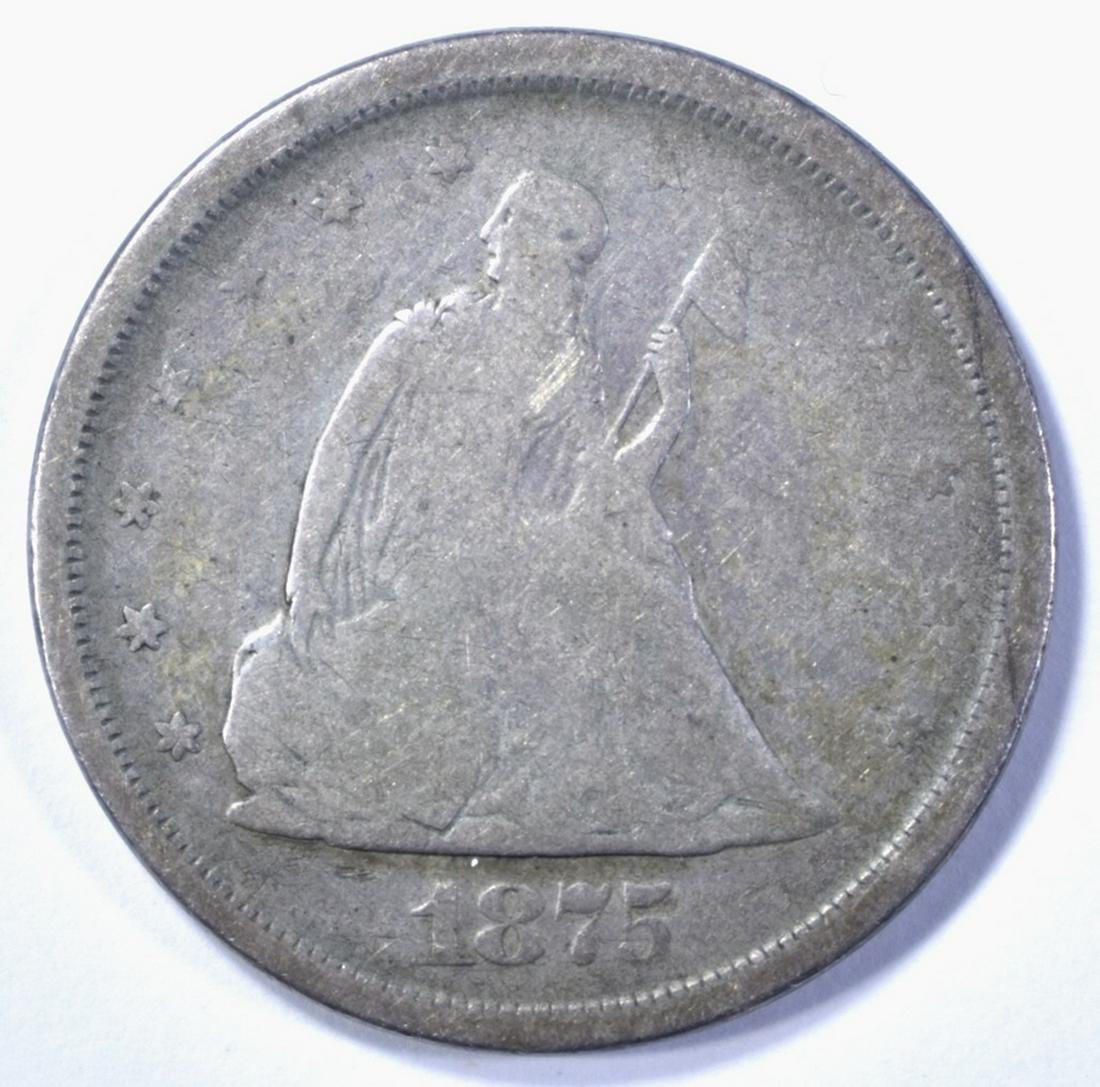 1875-S TWENTY CENT PIECE G/VG (1 of 2)