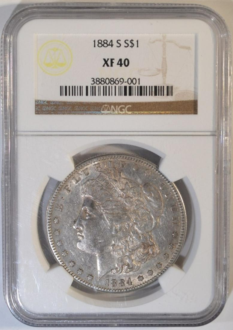 1884-S MORGAN DOLLAR NGC XF-40: WEEKLY COIN & CURRENCY AUCTIONS ESTIMATE $125 - $150.