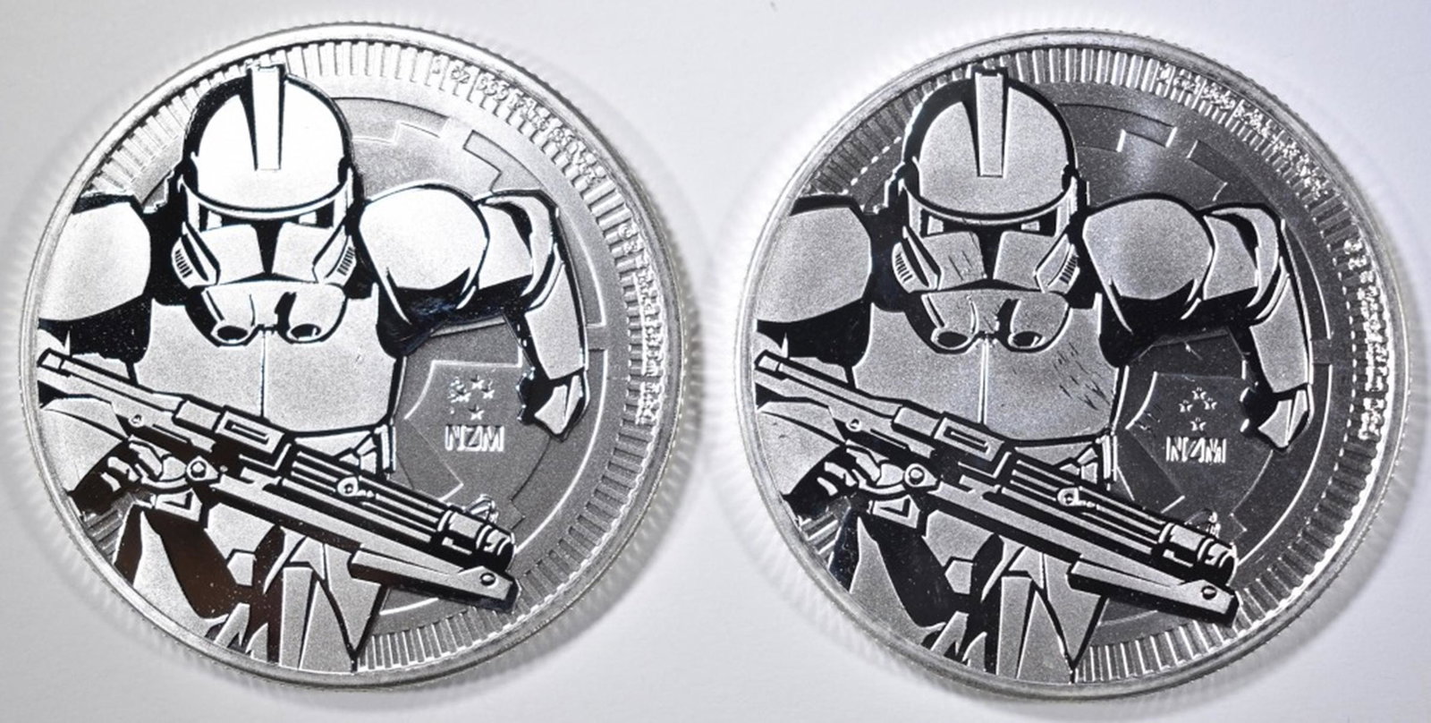 2-2019 NIUE CLONE TROOPER 1-Oz SIILVER COINS: LOW COST FLAT RATE SHIPPING ESTIMATE $80 - $90.