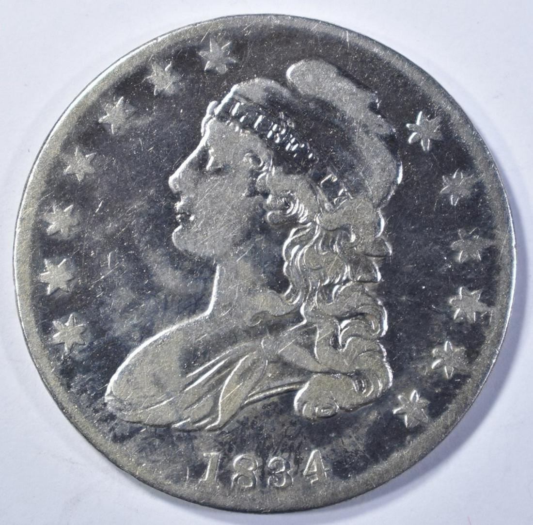1834 BUST HALF DOLLAR, VF (1 of 2)