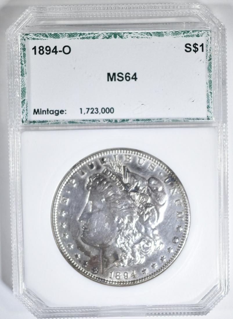 1894-O MORGAN DOLLAR PCI CH/GEM BU: BID WITH SILVER CITY AUCTIONS. ESTIMATE $4000 - $5000.