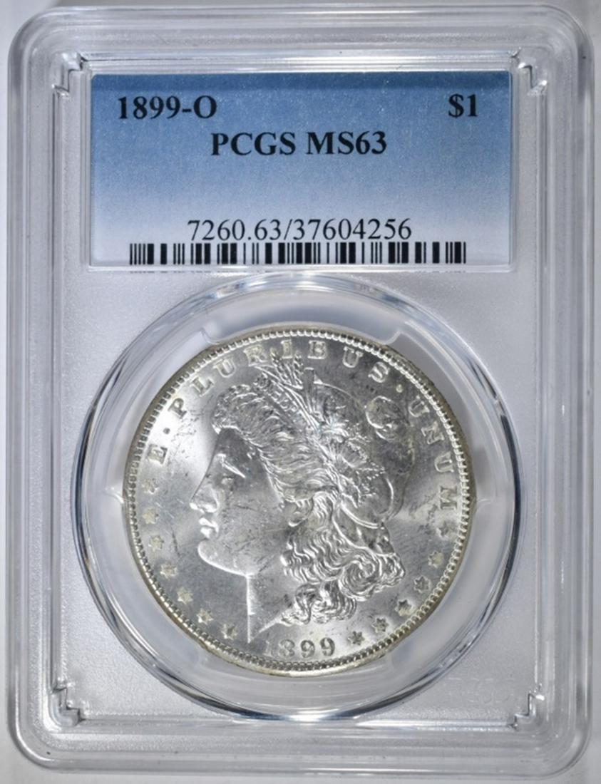 1899-O MORGAN DOLLAR PCGS MS-63: WEEKLY COIN & CURRENCY AUCTIONS ESTIMATE $70 - $90.