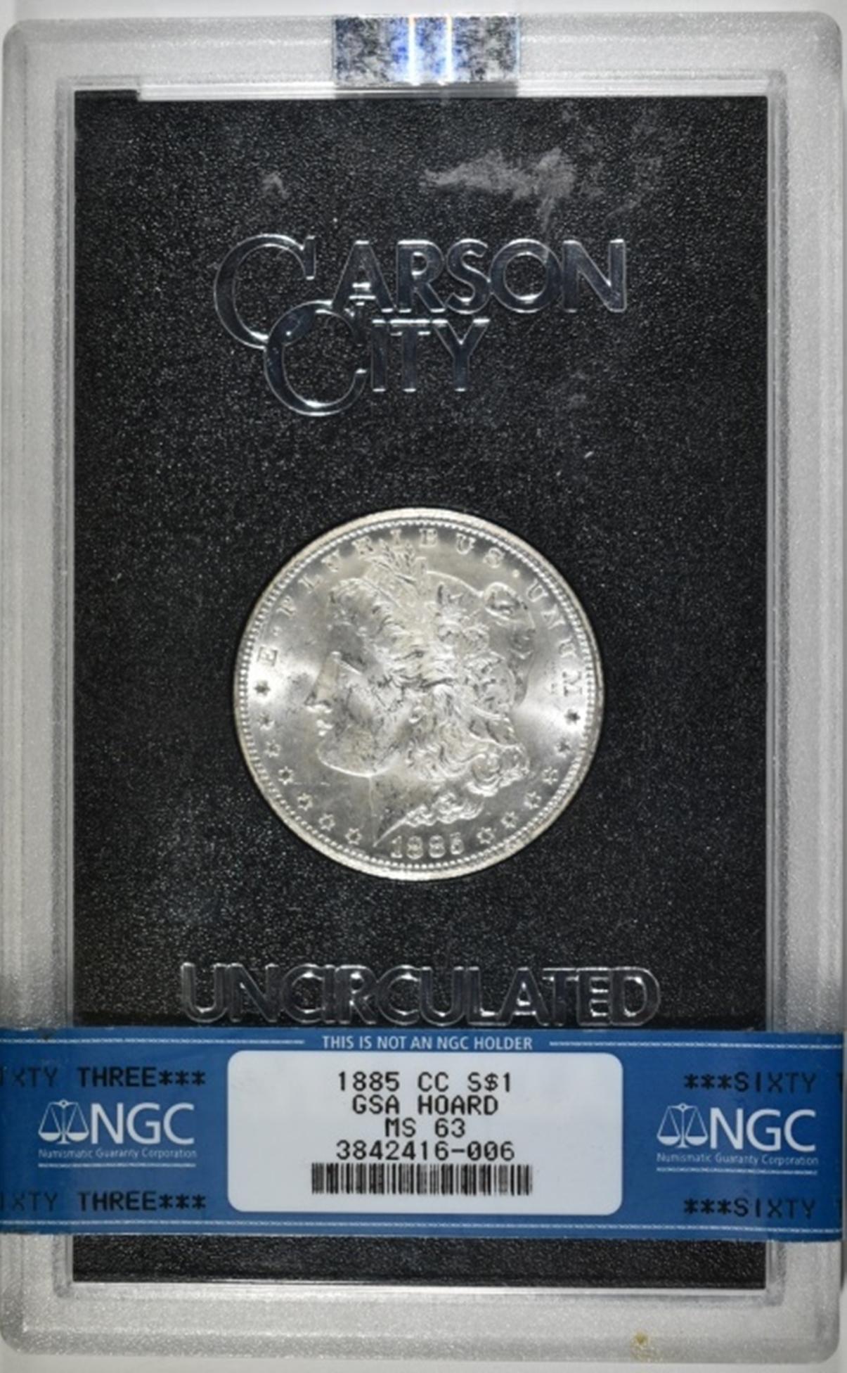 1885-CC GSA HOARD MORGAN DOLLAR  NGC MS-63 (1 of 4)
