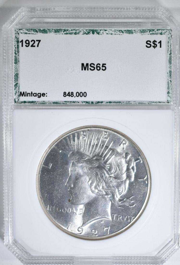 1927 PEACE DOLLAR PCI GEM BU (1 of 4)