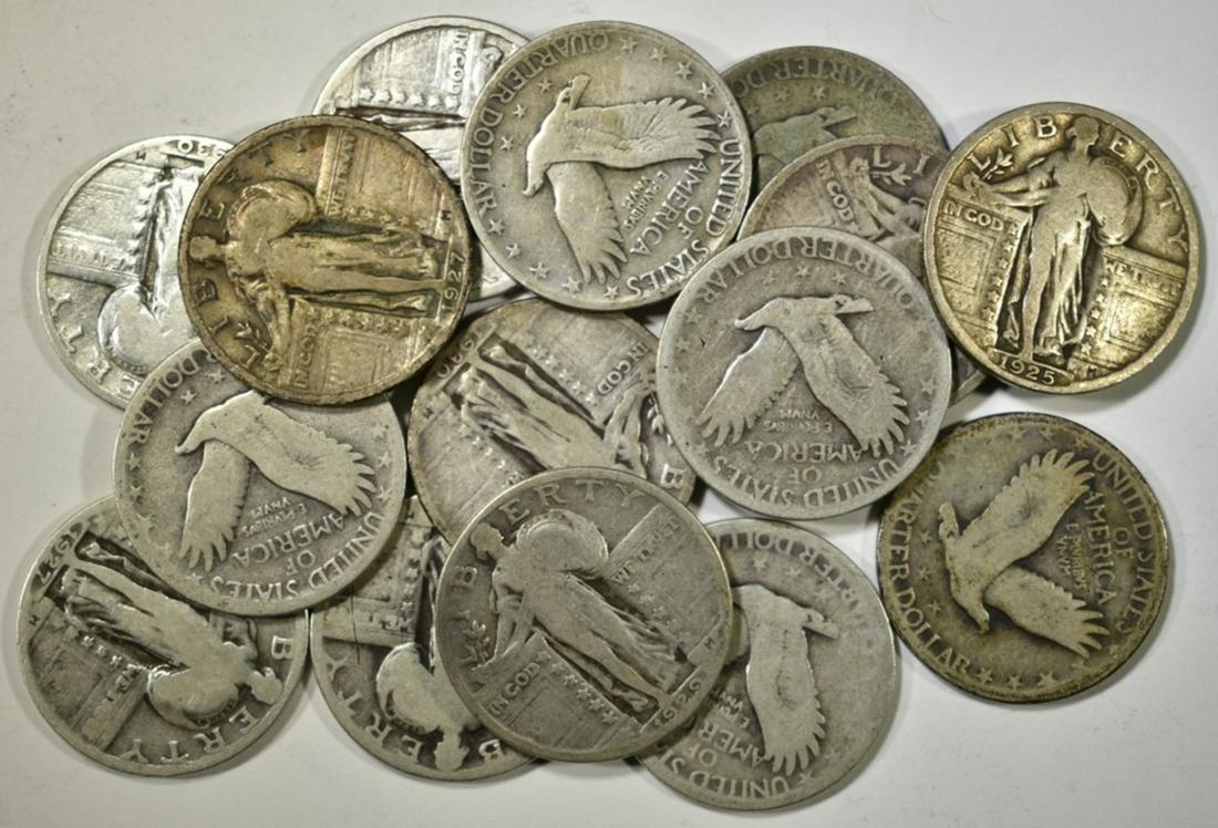 15 STANDING LIBERTY QUARTERS: (1 of 2)