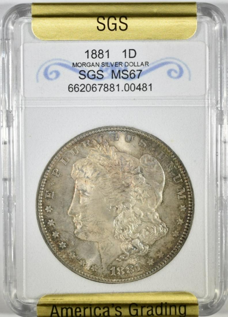 1881 MORGAN DOLLAR SGS SUPERB GEM BU NICE COLOR (1 of 4)