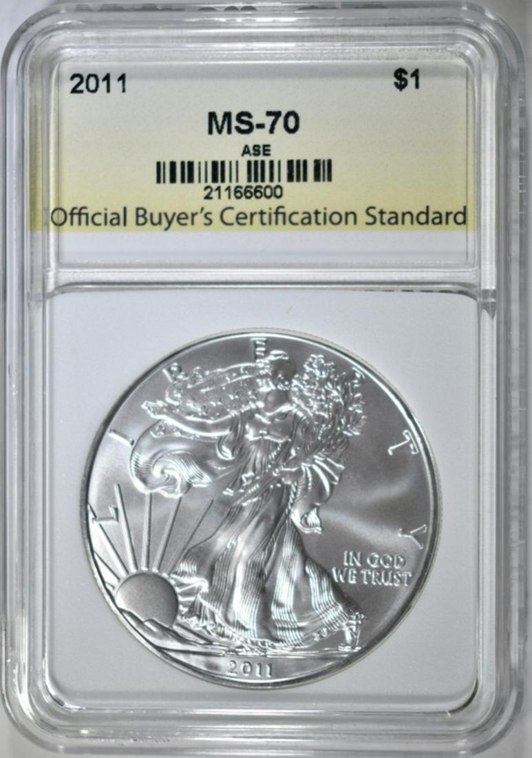 2011 AMERICAN SILVER EAGLE OBCS PERFECT GEM BU (1 of 4)