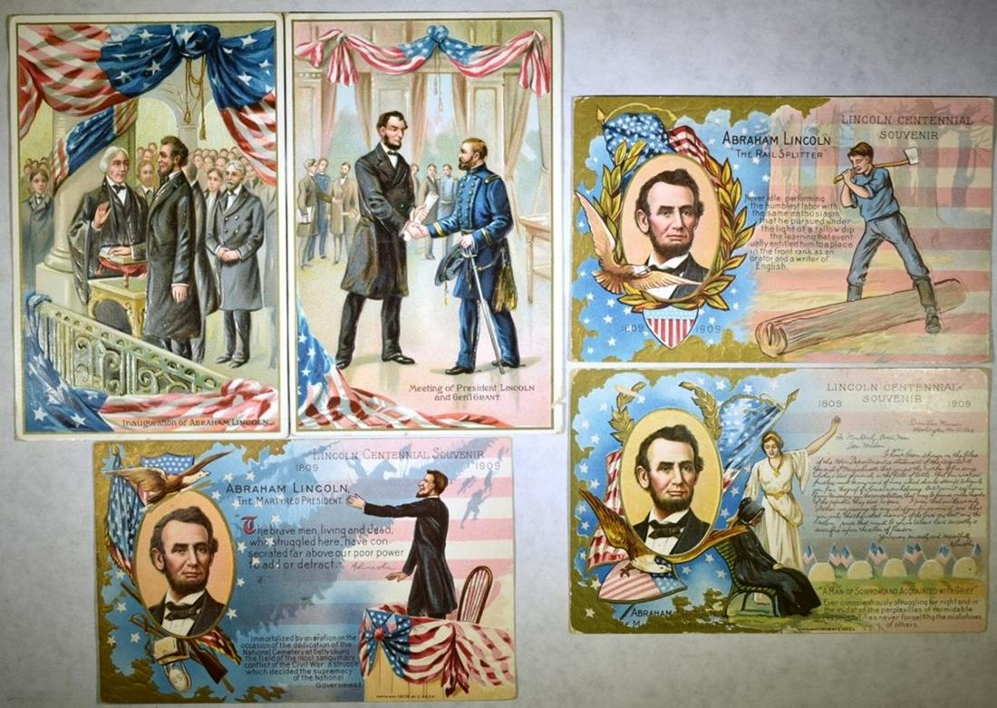 LOT OF 5 VINTAGE POSTCARDS ALL POST MARKED 1909 (1 of 2)