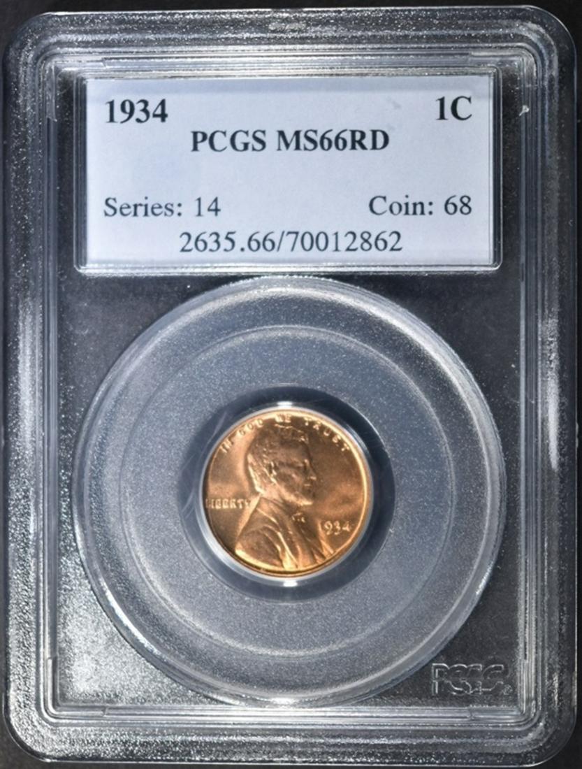 1934 LINCOLN CENT PCGS MS-66 RD (1 of 4)