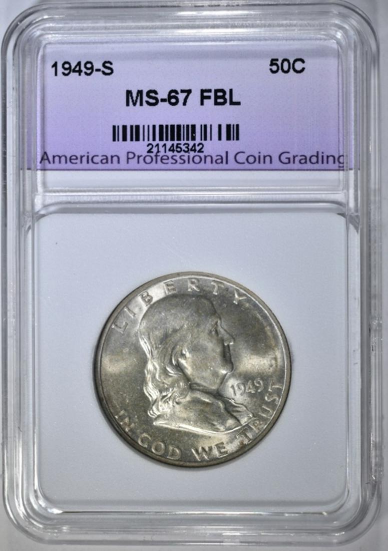 1949-S FRANKLIN HALF DOLLAR  APCG SUPERB GEM FBL (1 of 4)