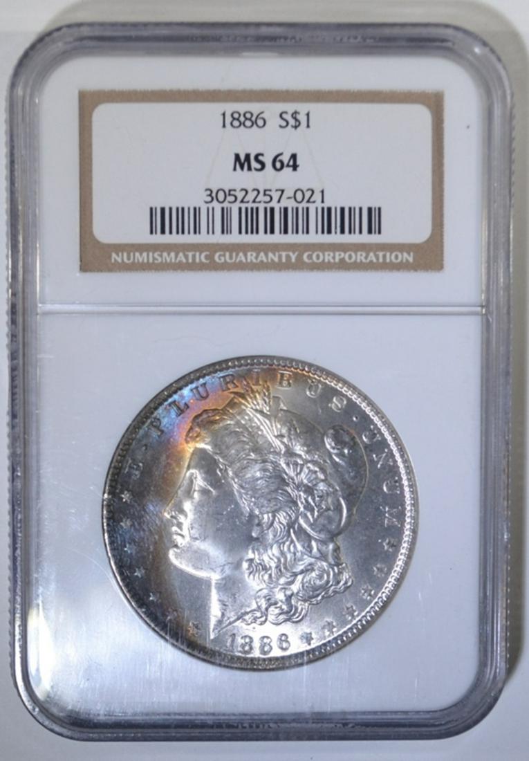 1886 MORGAN DOLLAR, NGC MS-64 (1 of 4)