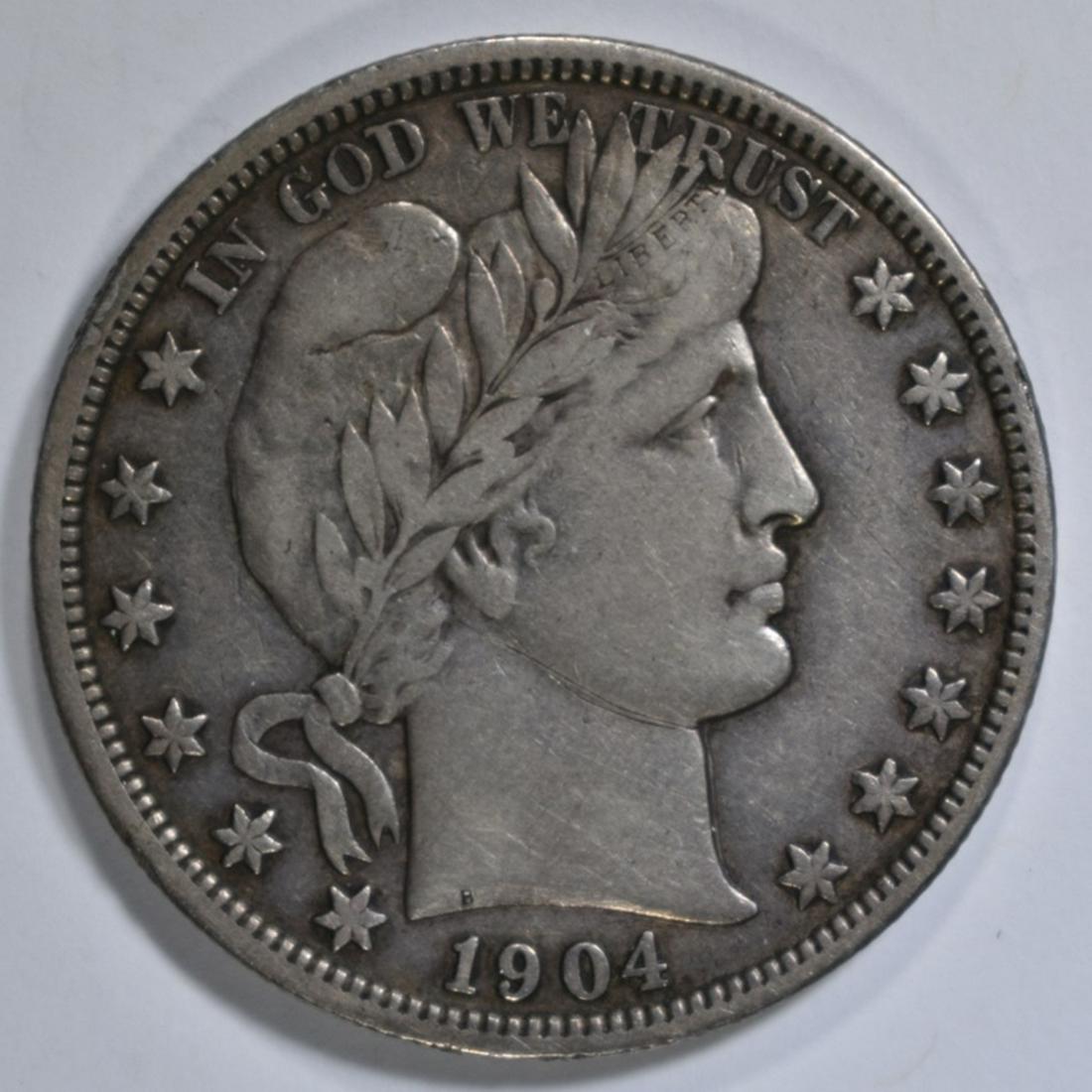 1904-S BARBER HALF DOLLAR  XF (1 of 2)