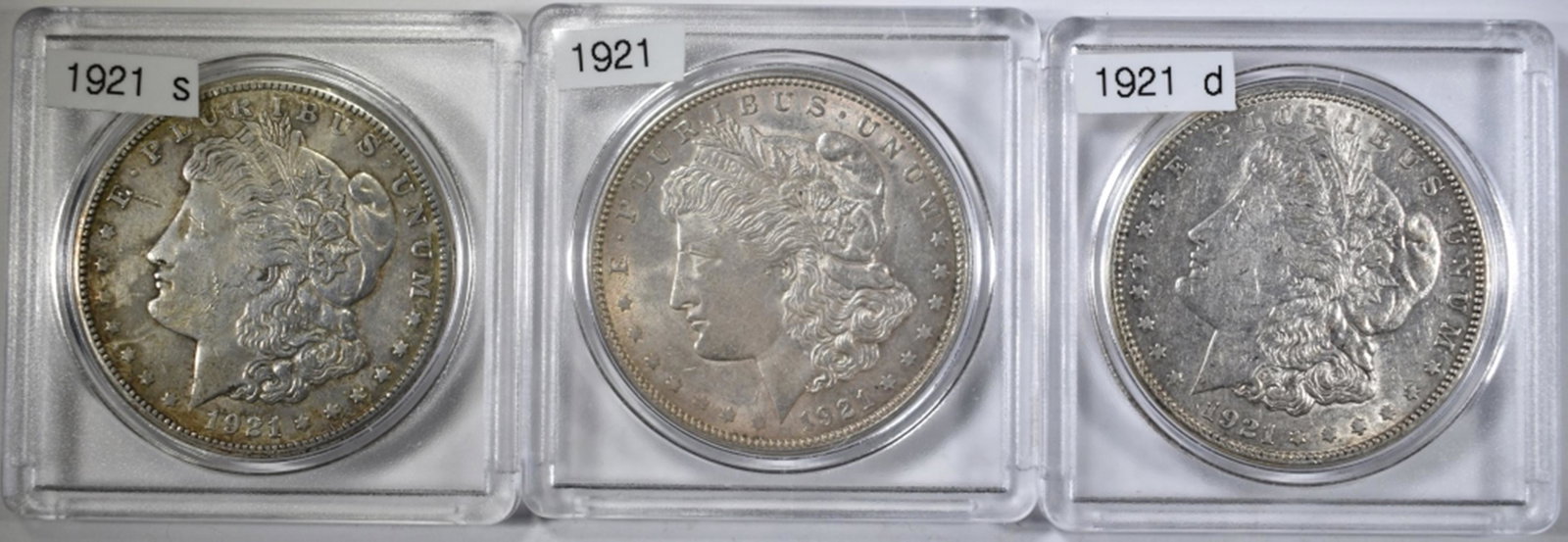 1921 P-D-S CIRC MORGAN DOLLARS (1 of 2)