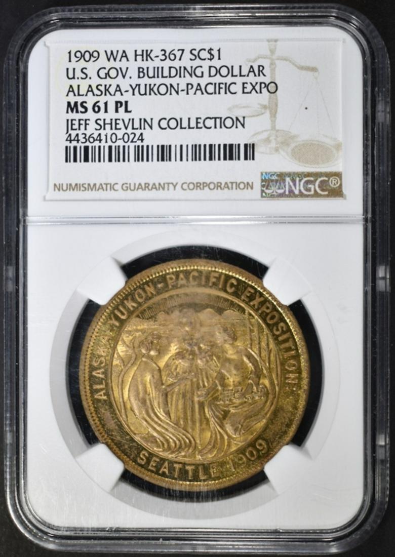 1909 U.S. GOV. BUILDING HK-367 NGC MS-61 PL (1 of 4)