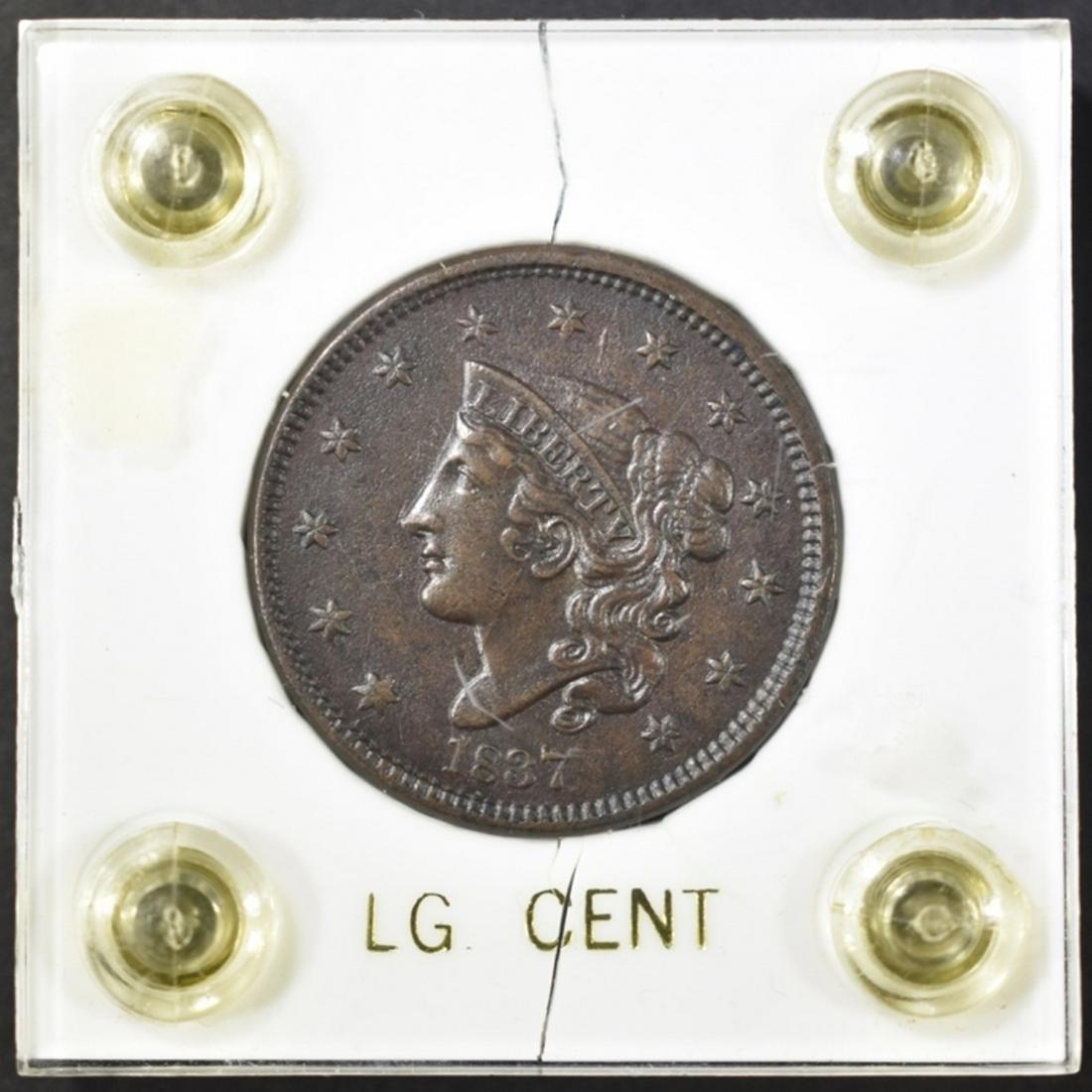 1837 LARGE CENT AU/BU (1 of 4)