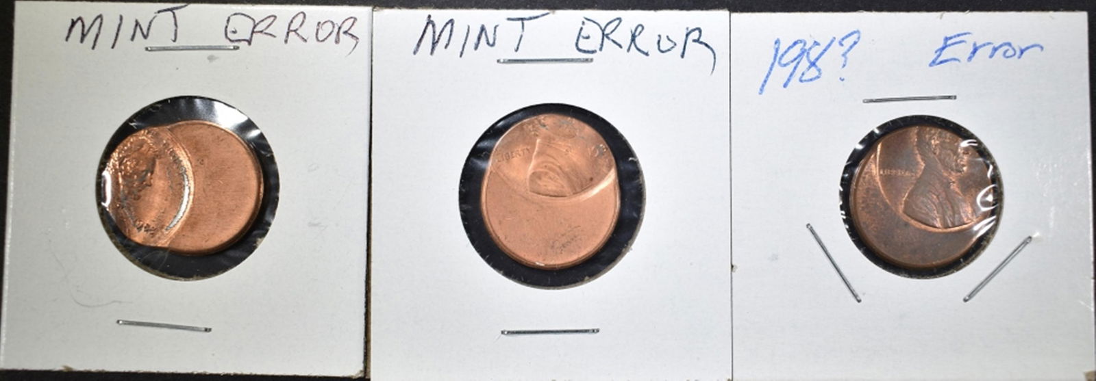 3-OFF CENTER LINCOLN CENTS (1 of 2)