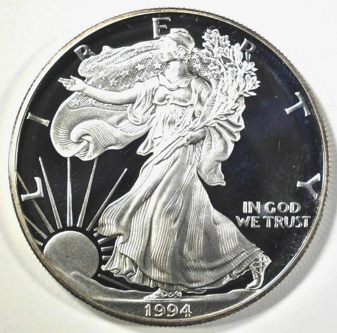 1994 PROOF AMERICAN SILVER EAGLE (1 of 2)