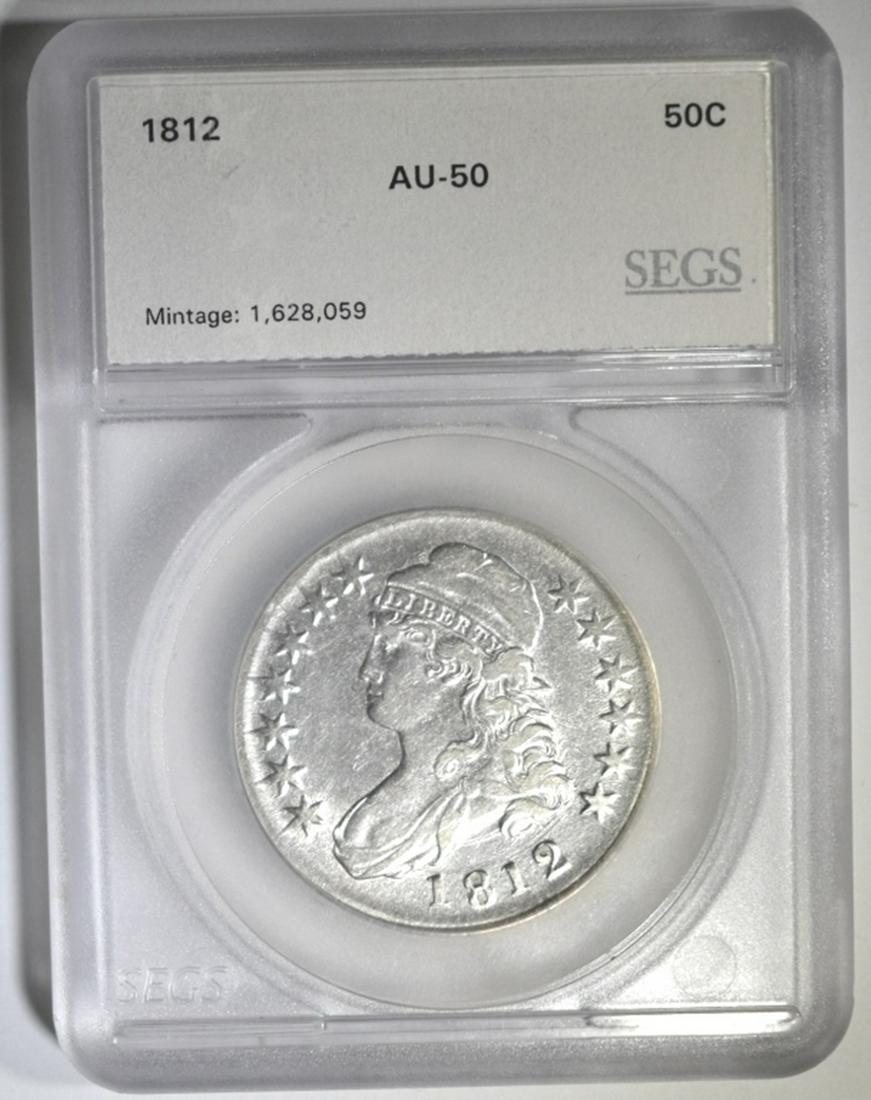 1812 BUST HALF DOLLAR SEGS AU (1 of 4)