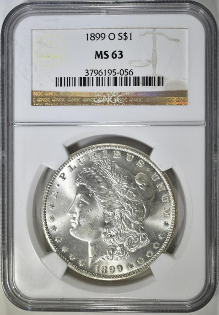 1899-O MORGAN DOLLAR, NGC MS-63 (1 of 4)