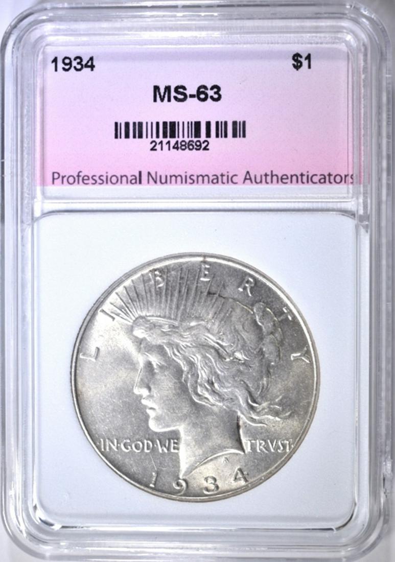 1934 PEACE DOLLAR, PNA CH BU (1 of 4)