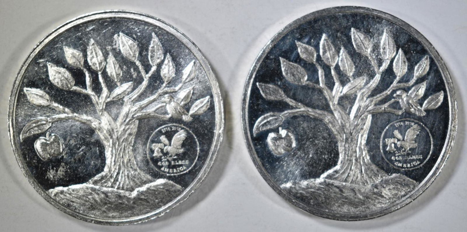 2-TRI STATE REFINING 1oz SILVER ROUNDS "TREE" (1 of 2)