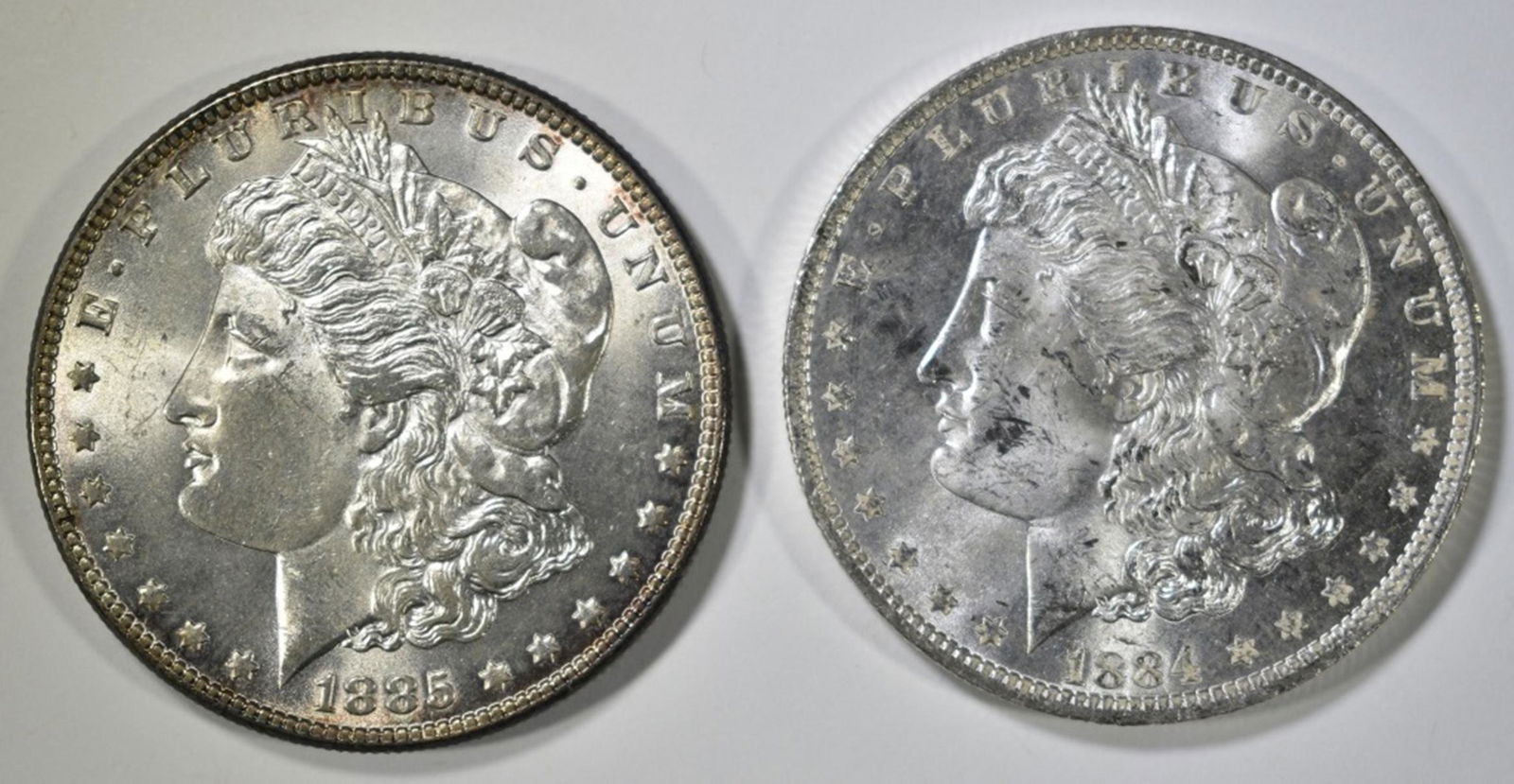 1884-O & 85 MORGAN DOLLAR  CH BU (1 of 2)
