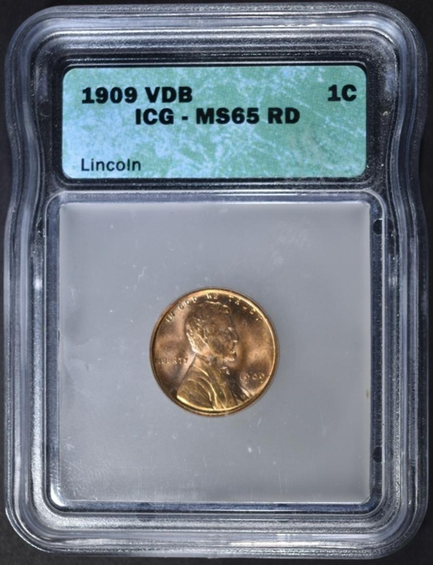 1909 VDB LINCOLN CENT  ICG MS-65 RD (1 of 4)