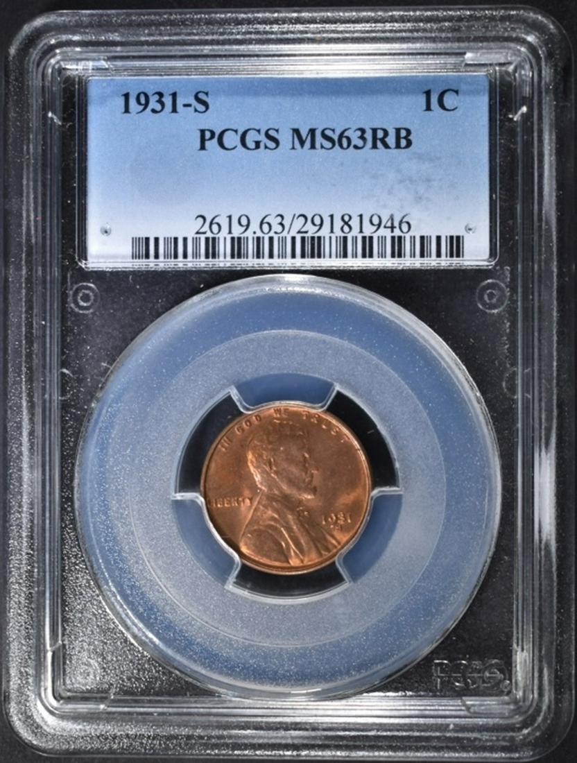 1931-S LINCOLN CENT  PCGS MS-63 RB (1 of 4)