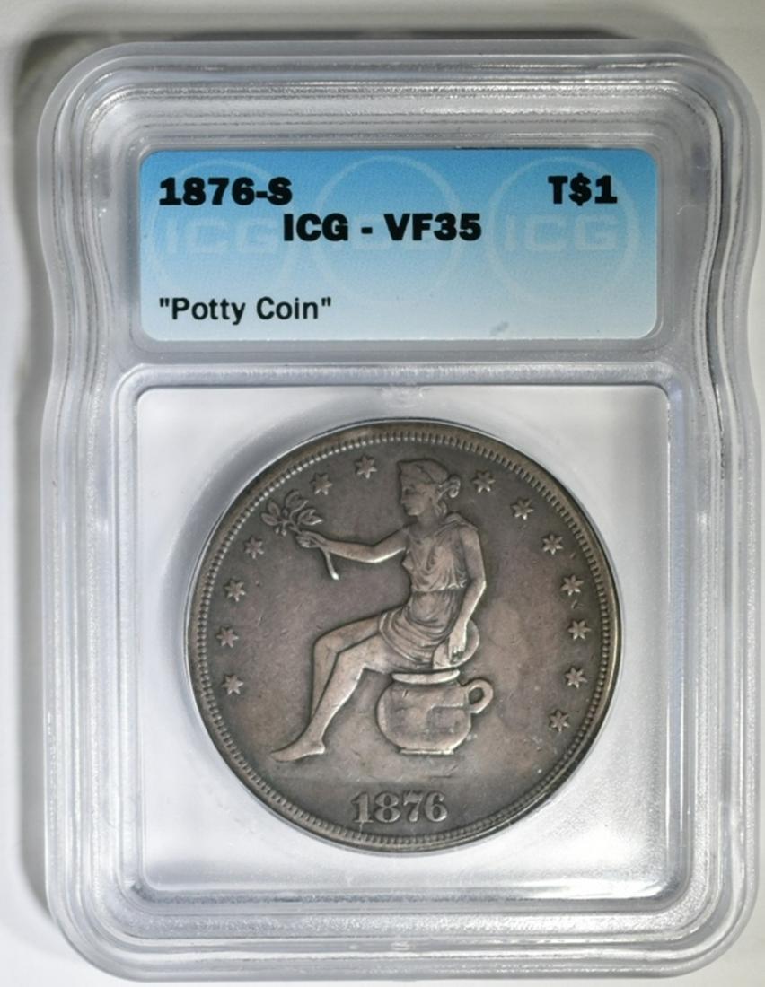 1876-S TRADE DOLLAR "POTTY COIN" ICG VF-35 (1 of 4)