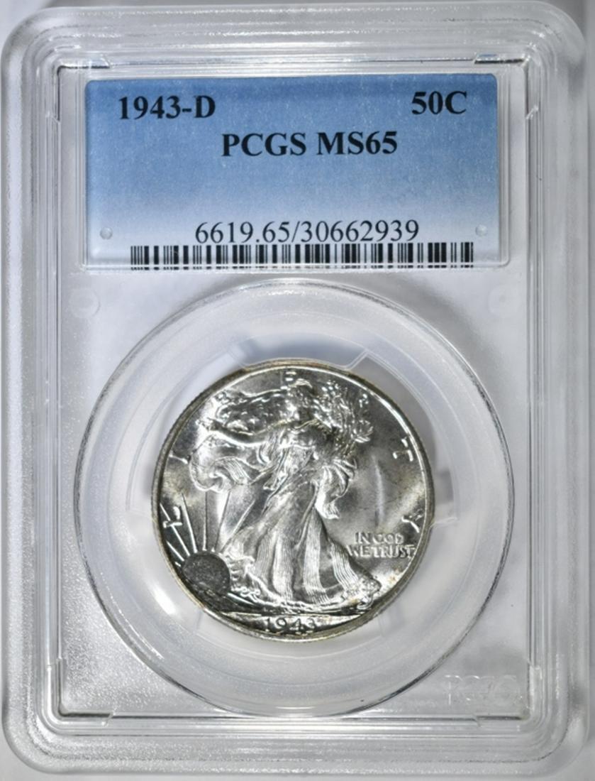 1943-D WALKING LIBERTY HALF DOLLAR  PCGS MS-65 (1 of 4)