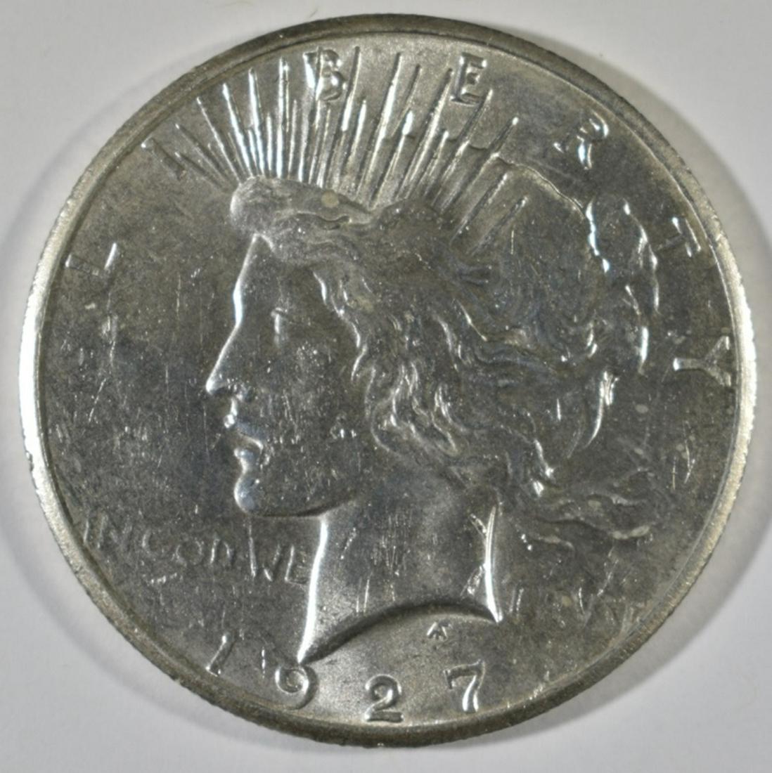 1927 PEACE DOLLAR  BU (1 of 2)