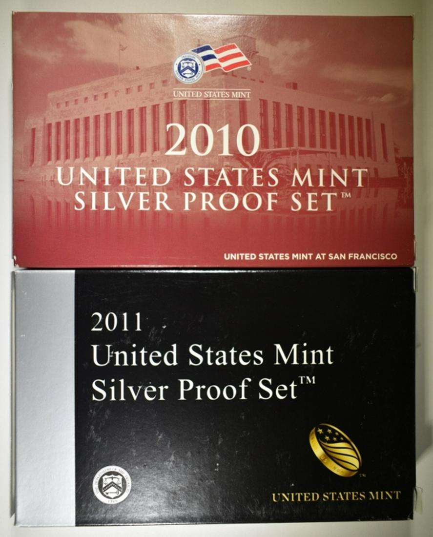 2010 & 11 U.S. SILVER PROOF SETS (1 of 7)
