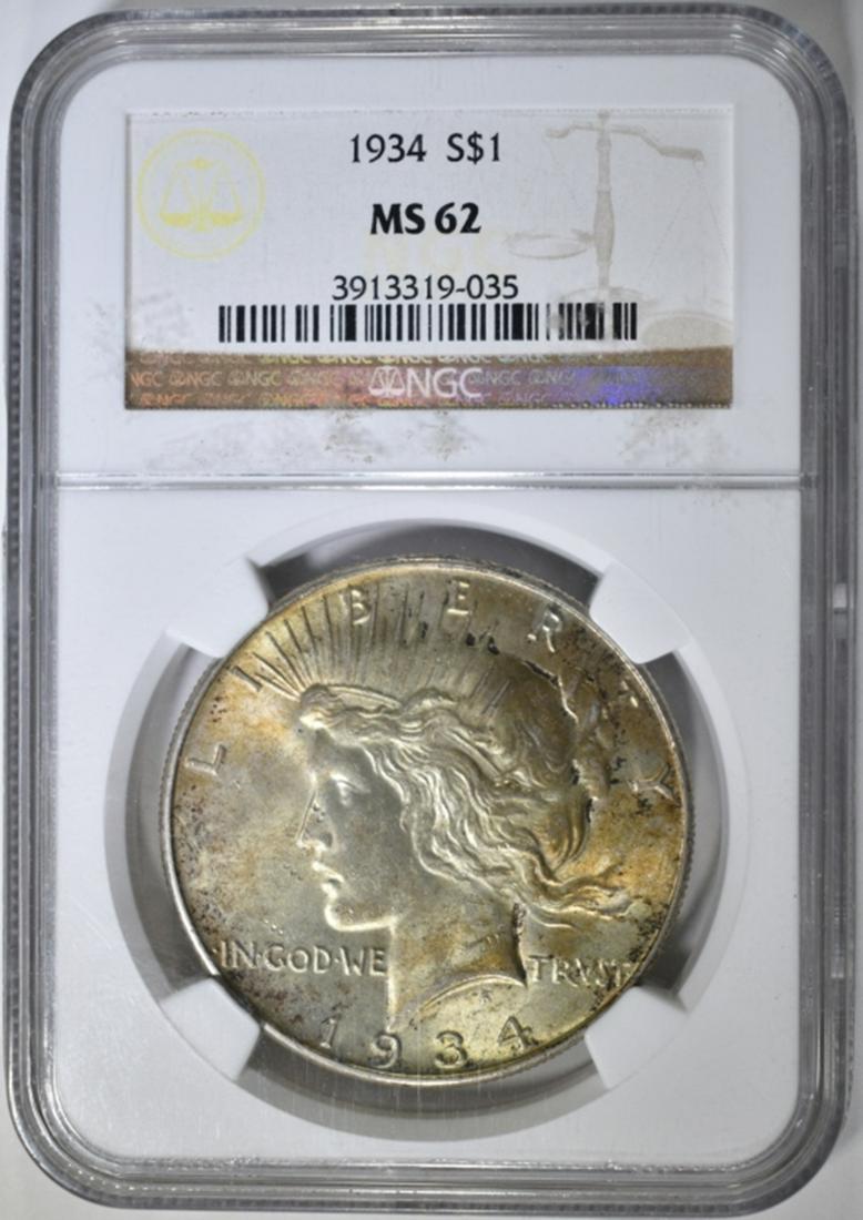 1934 PEACE DOLLAR  NGC MS-62 (1 of 4)