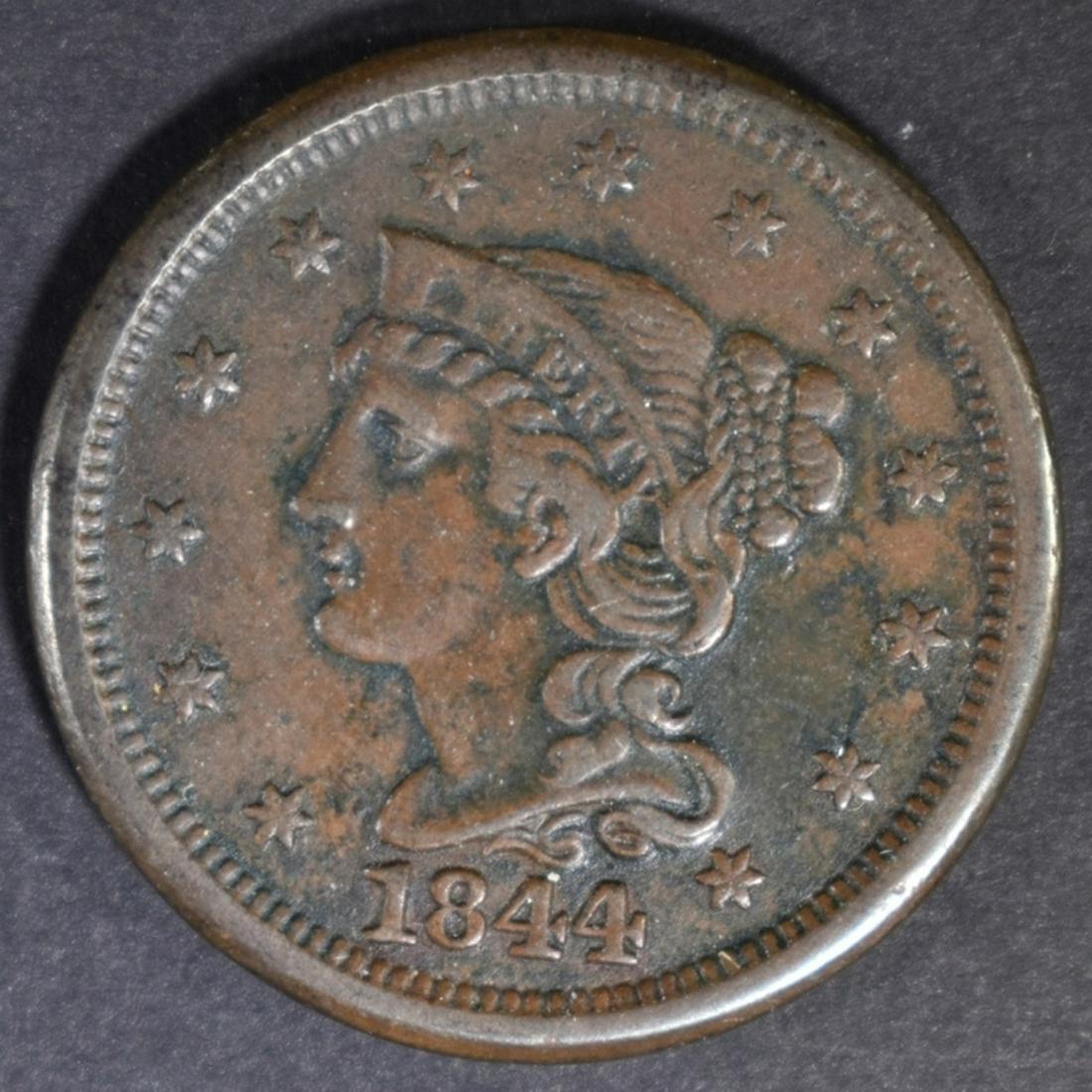 1844 LARGE CENT XF (1 of 2)