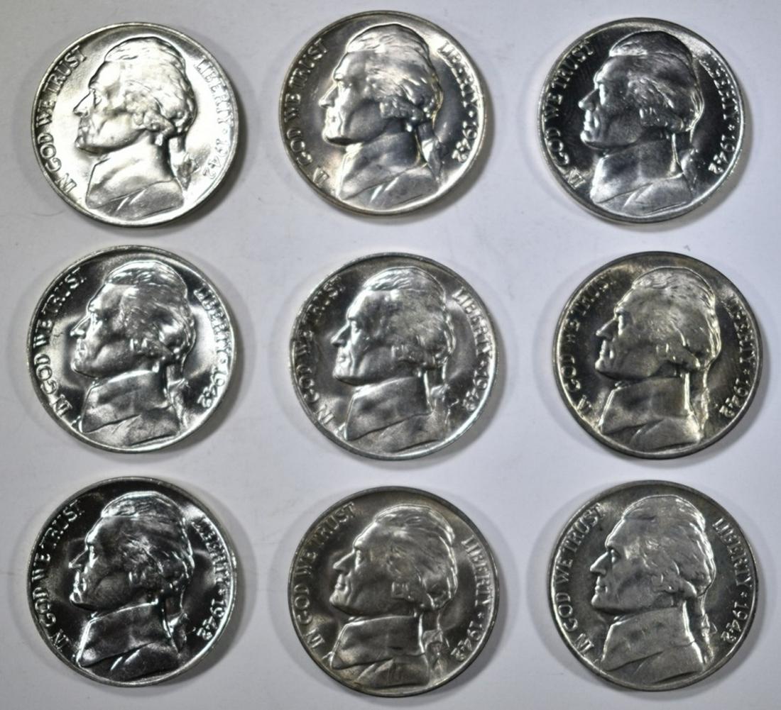 9-BU 1942 P SILVER JEFFERSON NICKELS (1 of 2)