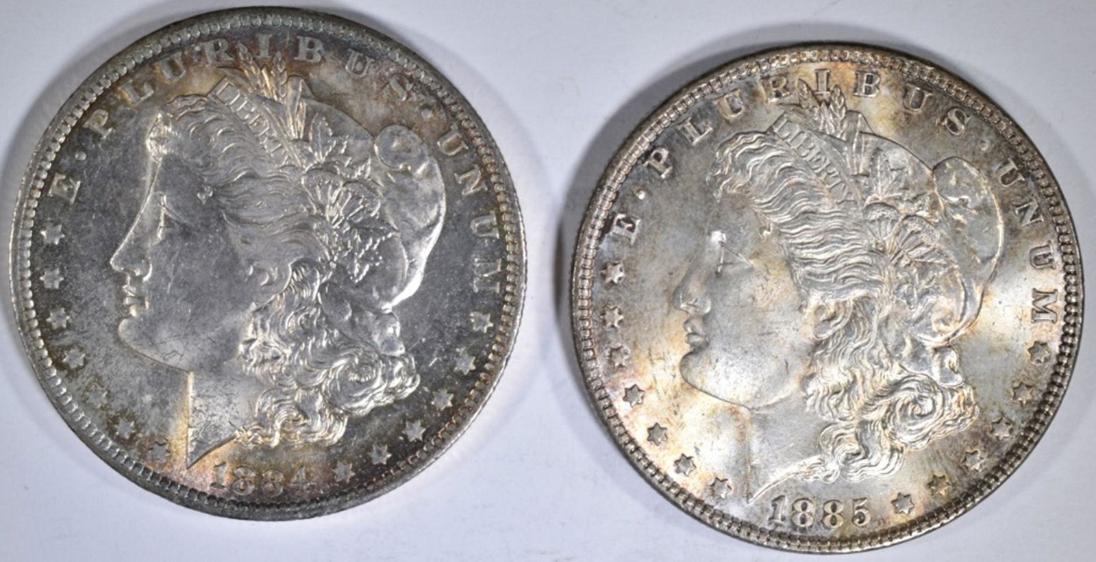1884-O & 1885 MORGAN DOLLARS CH BU (1 of 2)