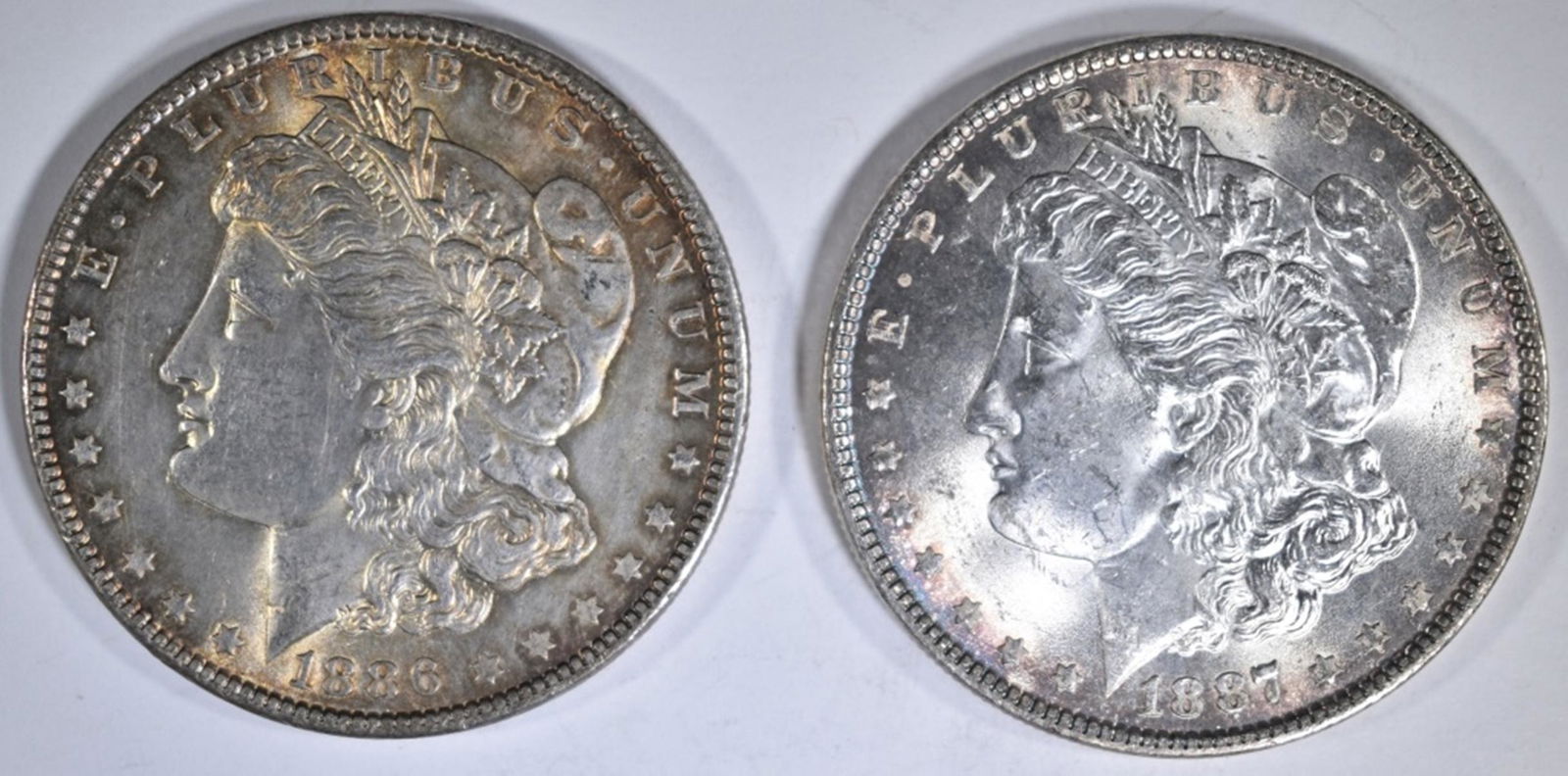 1886 & 1887 MORGAN DOLLARS CH BU (1 of 2)