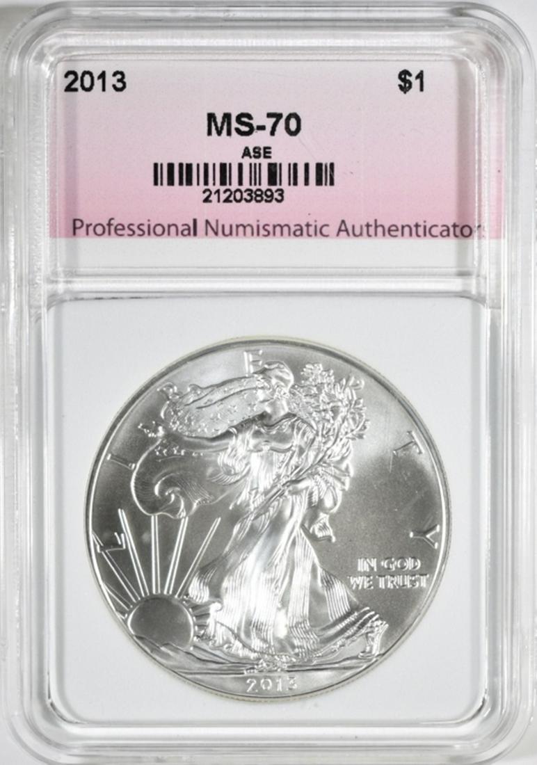 2013 AMERICAN SILVER EAGLE, PNA PERFECT GEM BU (1 of 4)