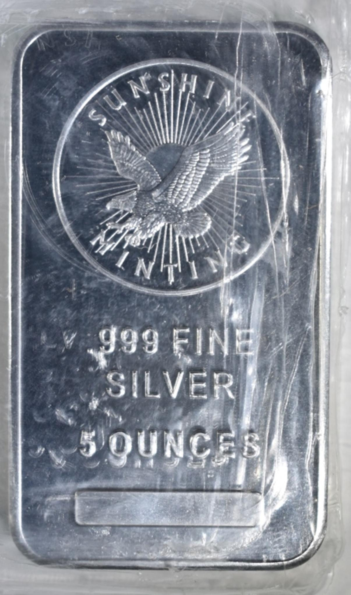 FIVE OUNCE .999 SILVER BAR (1 of 2)