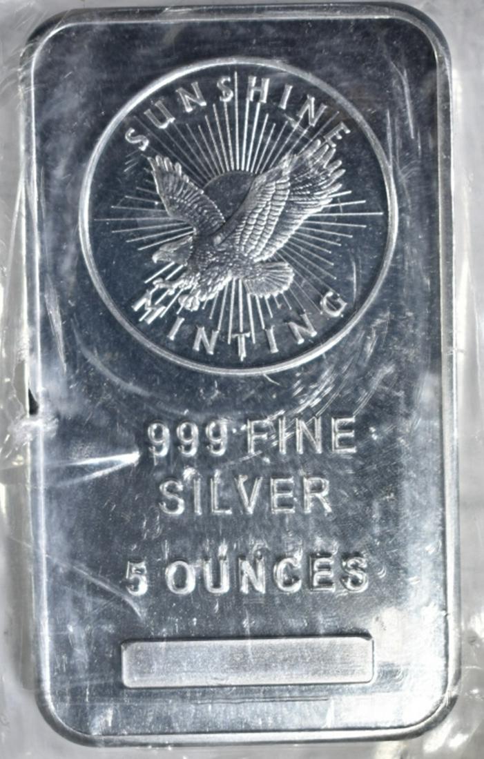 FIVE OUNCE .999 SILVER BAR (1 of 2)