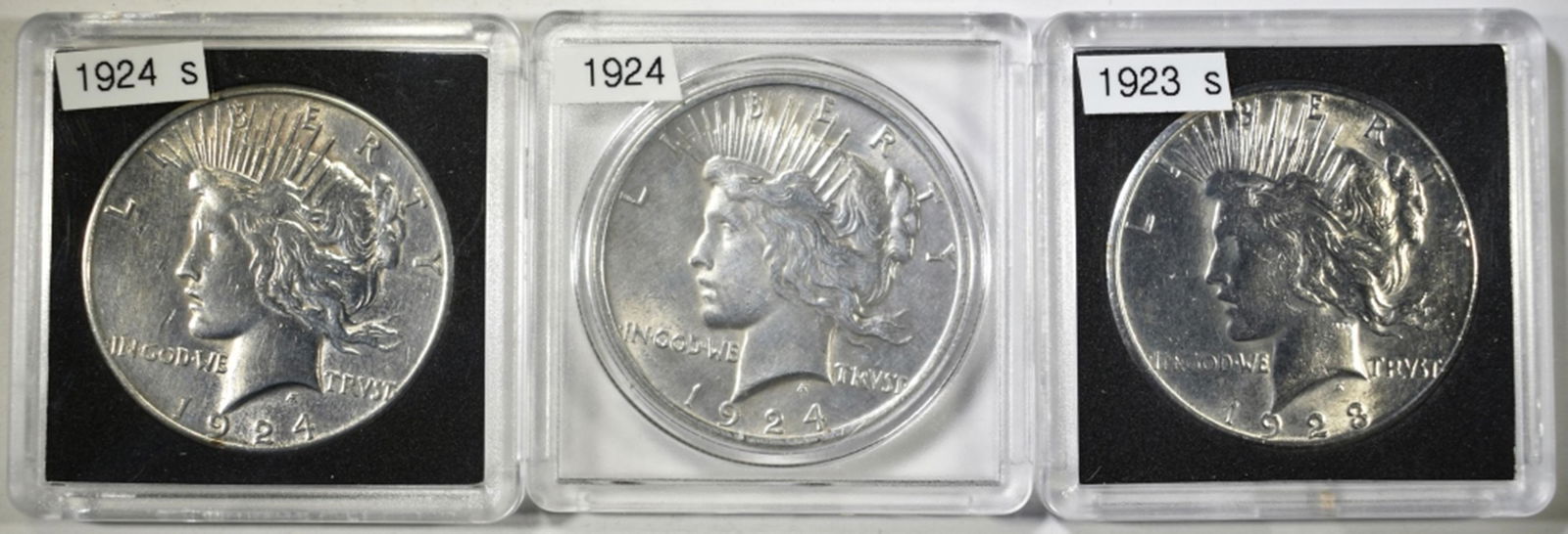 LOT OF 3 PEACE DOLLARS: (1 of 2)