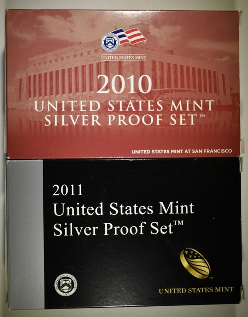 2010 & 2011 U.S. MINT SILVER PROOF SETS (1 of 7)