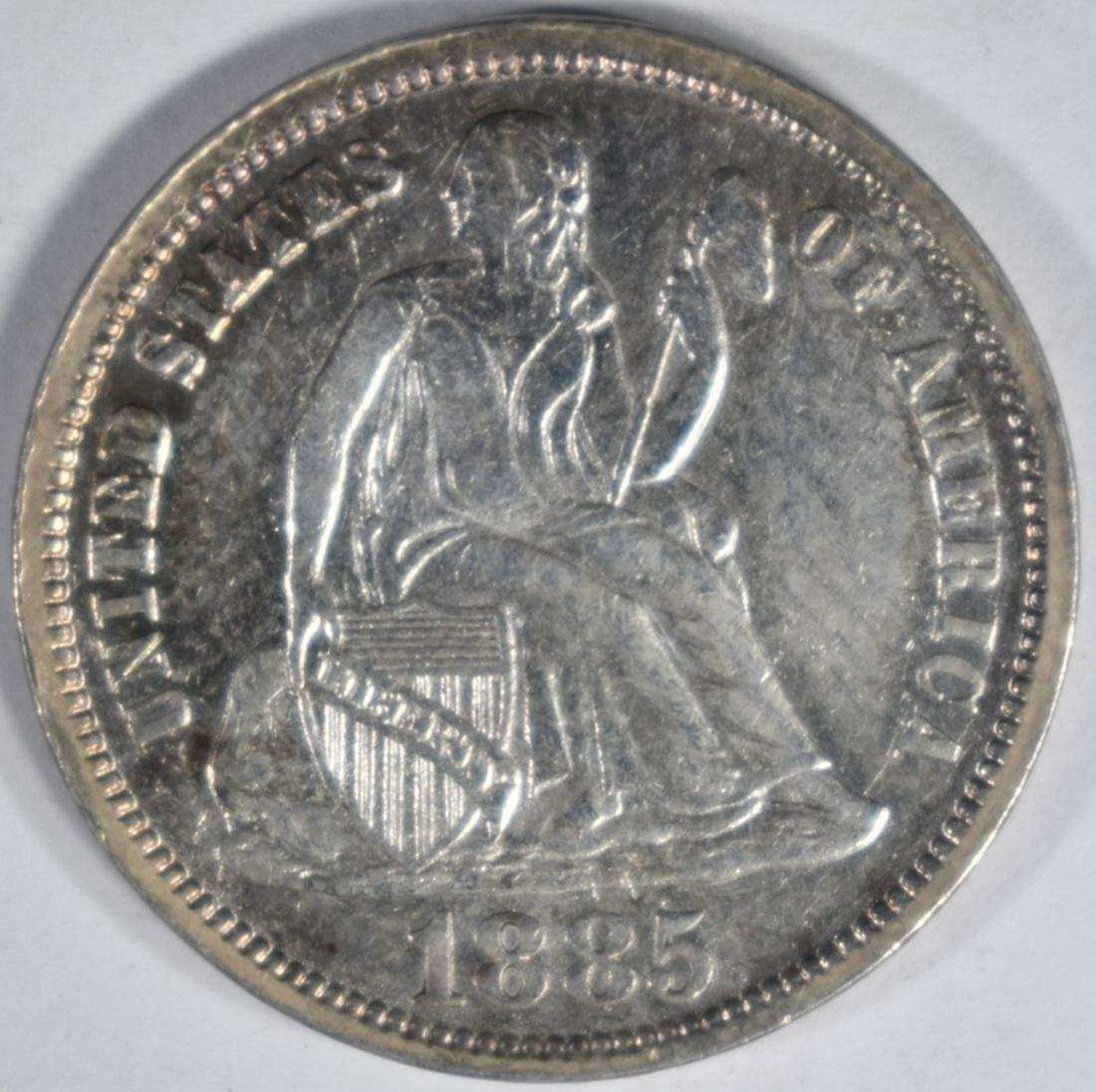 1885 SEATED LIBERTY DIME AU (1 of 2)