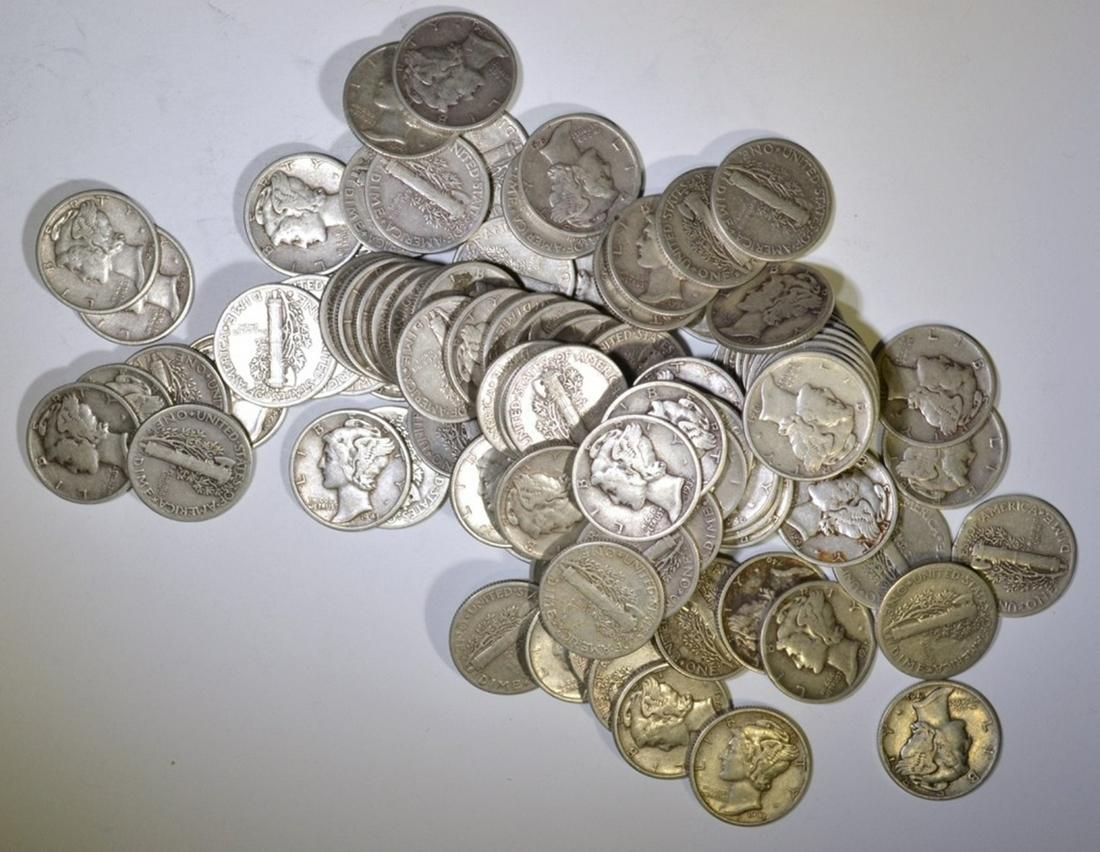 $10 FACE VALUE CIRC RANDOM DATE MERCURY DIMES (1 of 1)