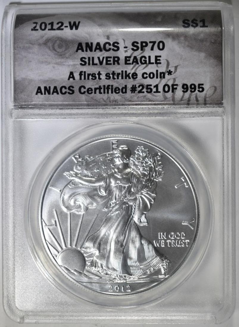 2012-W AMERICAN SILVER EAGLE  ANACS SP-70 (1 of 4)