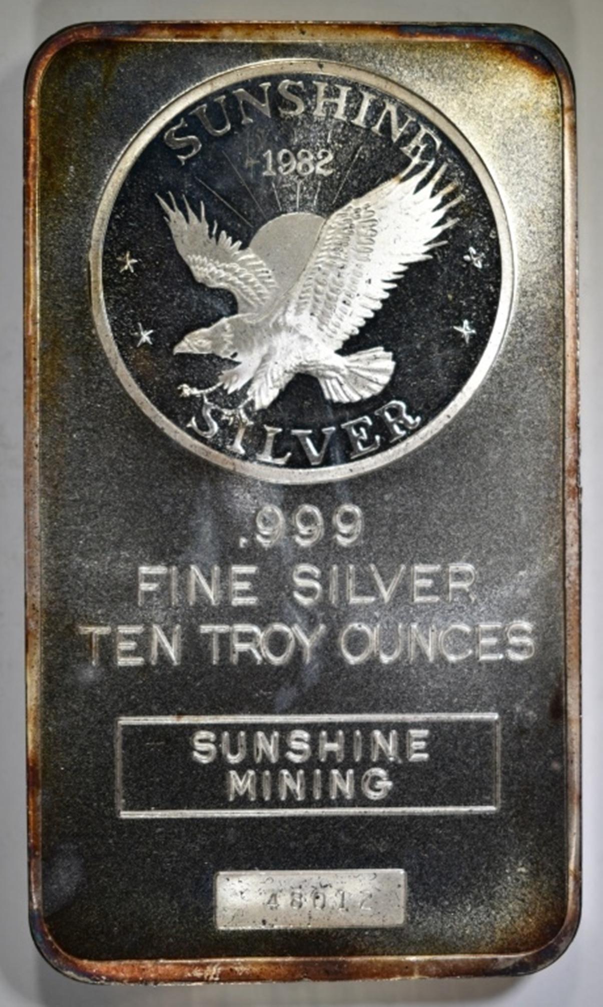 SUNSHINE MINT TEN OUNCE .999 SILVER BAR (1 of 2)